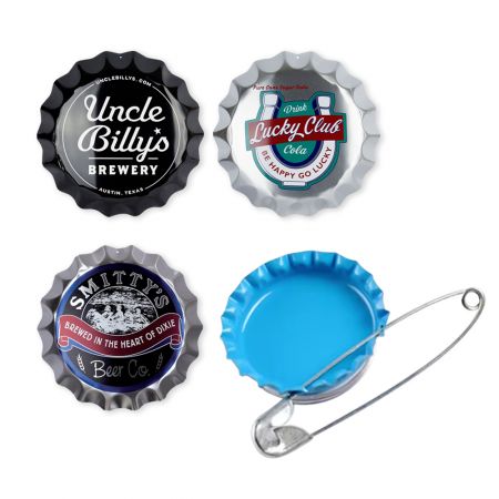 Custom Tin Cap Pin with Different Packaging.