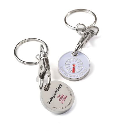 Porte-clés de pièce de chariot de shopping personnalisé.