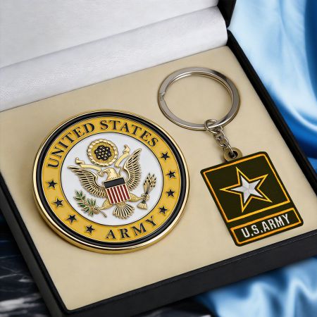 군용 등급 맞춤형 미군 라펠 핀.