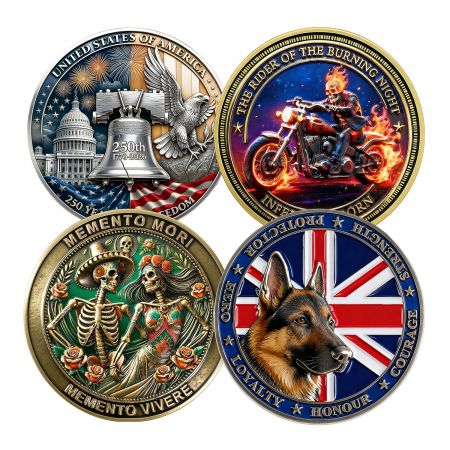 Moedas de Liga de Zinco Impressas em UV 3D Personalizadas.