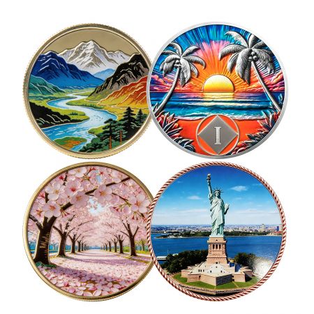 Moedas 3D Impressas em UV com Logotipos Personalizados.