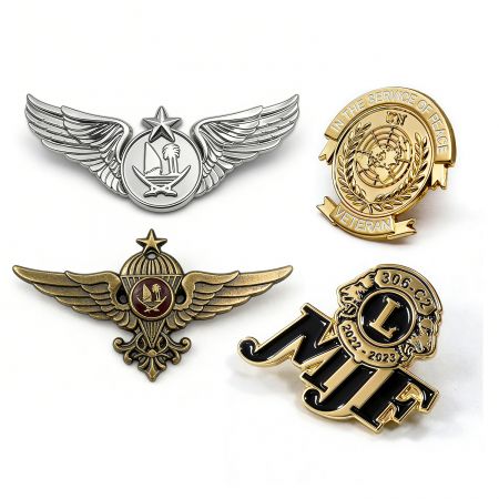 Gold Uniform Lapel Pin Customization.