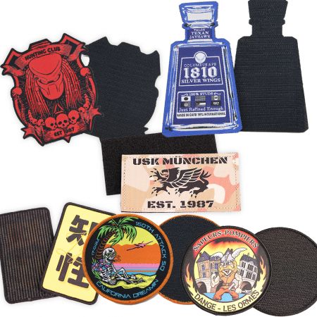 맞춤형 벨크로 자수 패치 - 사용자 정의 가능한 훅 앤 루프 자수 패치