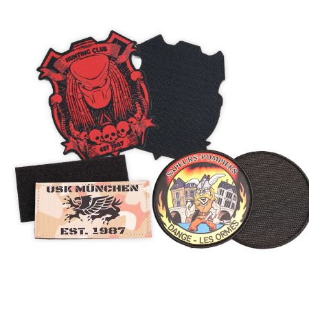 탈부착 가능한 맞춤형 벨크로 자수 패치.