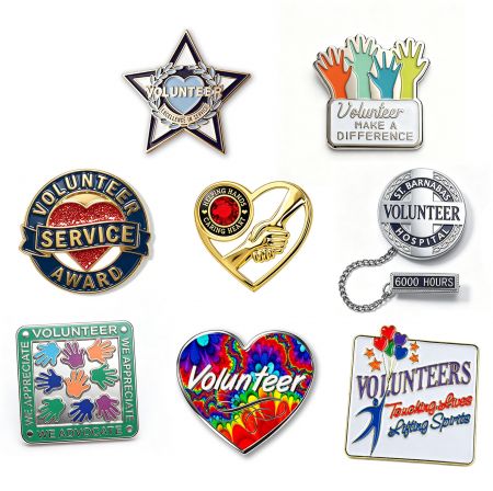 Custom Voluntarius Lapel Pin - Custom Plating Voluntarius Lapel Pin