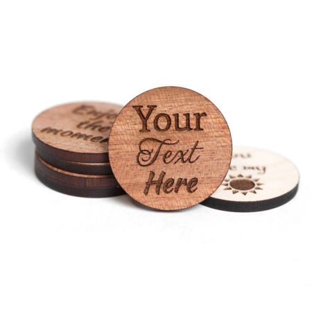 Đồng xu gỗ theo yêu cầu.