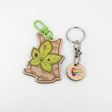 Móc khóa gỗ tùy chỉnh chất lượng cao.