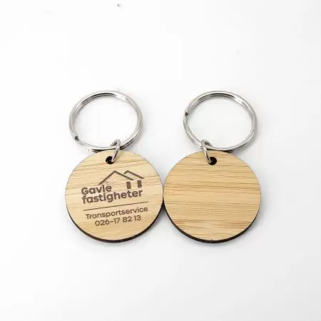 Móc khóa gỗ tùy chỉnh thân thiện với môi trường.