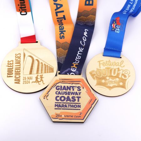 OEM Wooden Medal Custom.