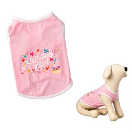 Roupa de aniversário para cães. - Roupa de aniversário sem mangas por atacado para cães.