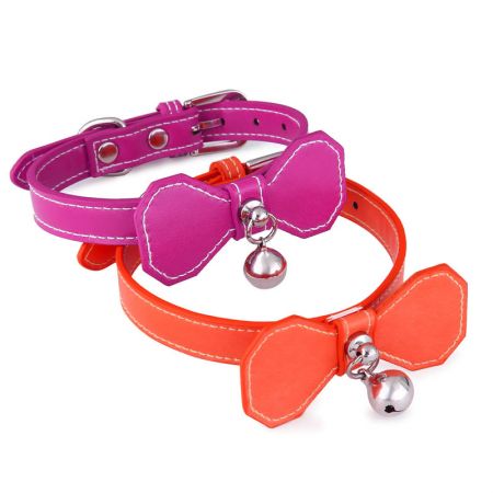 卸売レザー犬用ボウタイカラー。