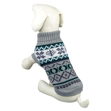 Sweater Natal Anjing Abu-abu.