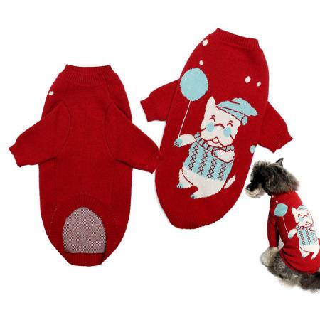 Sweater Natal Anjing Gambar Kartun.