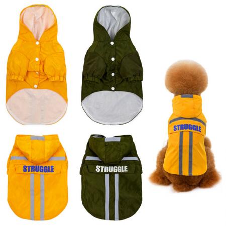 Áo mưa chó có lớp lót lưới.