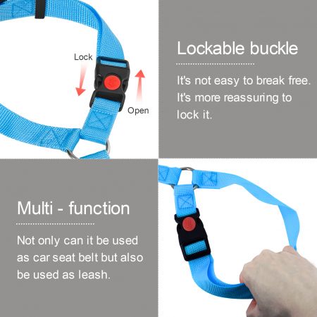 Cintura di sicurezza per auto 2 in 1 per cani all'ingrosso.