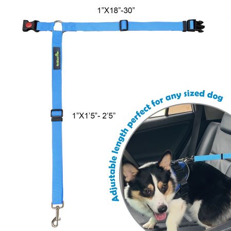 Cintura di sicurezza per poggiatesta riflettente per cani.