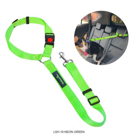 Guinzaglio regolabile e confortevole per cani in auto.