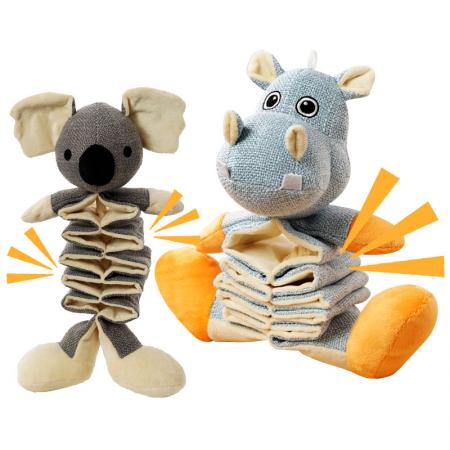 Jouet en peluche qui couine pour chien.