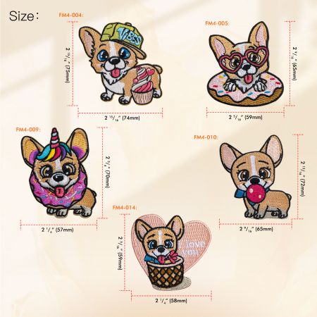 비즈니스를 위한 최고의 자수 개 냉장고 자석.