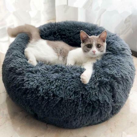 Lit pour animal en peluche longue en gros.