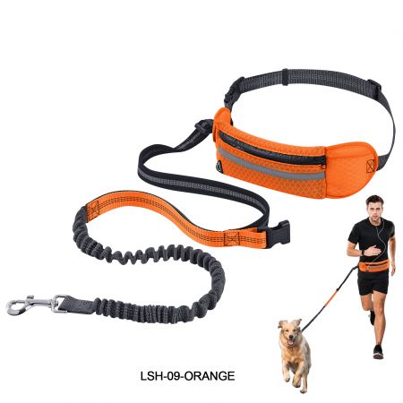 Freihändige Hundeleine zum Laufen.