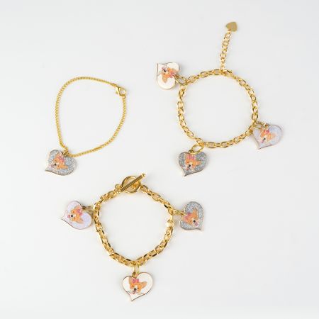 צמיד תליוני לב. - צמידי תליוני לב ישירות מהמפעל.