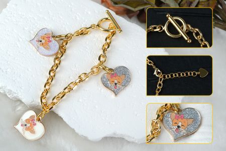 צמידי תליון לב מעוצבים כדי להחזיק ברק ובנוחות לאורך זמן