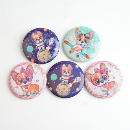 ホログラフィックピンバックボタン - 安価なホロピンバックボタンピン