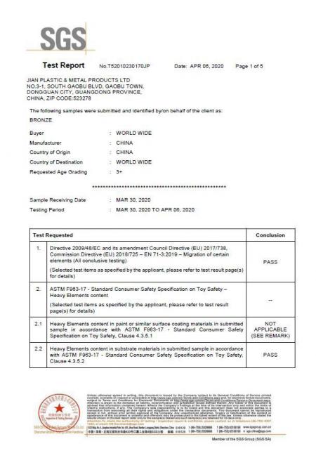 Relatório de Teste de Etiqueta de Metal