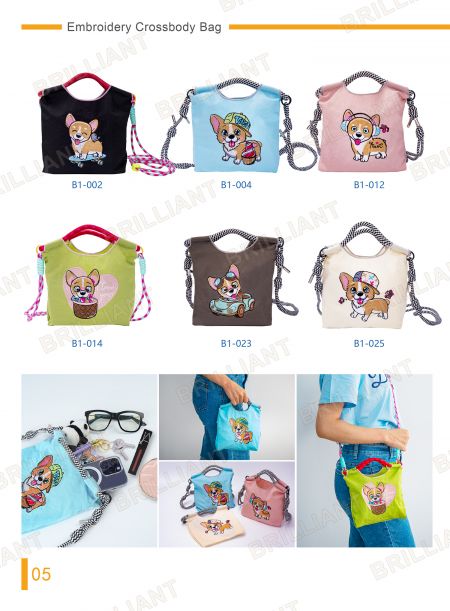 embroidery crossbody bag wholesale.