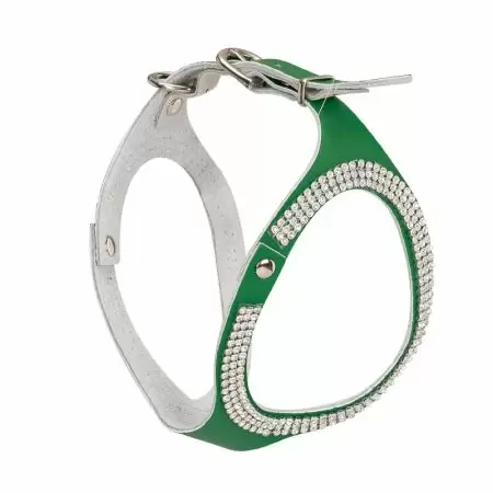 Arreio de Couro Preto Clássico para Cães.