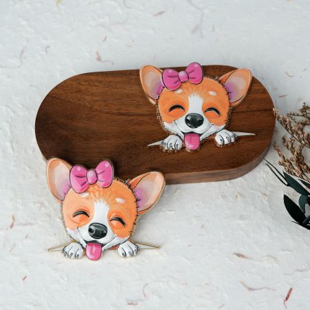 UV 인쇄 코기 냉장고 자석 도매.