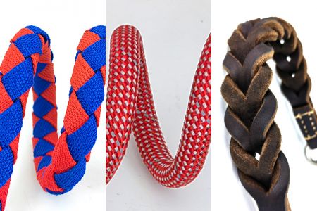 Multiple Material Options for Braided Dog Leash