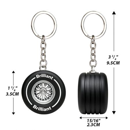 Pas de frais de moule pour porte-clés de pneus personnalisés.