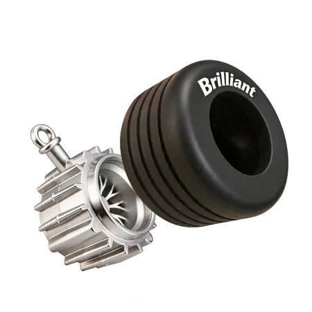 Délai d'exécution rapide pour porte-clés de pneus sur mesure.