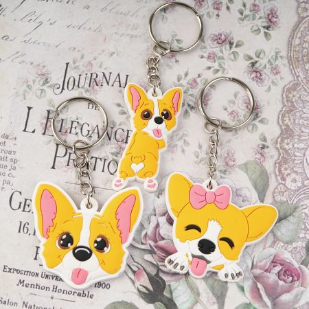 Portachiavi per cani in gomma PVC a basso costo.