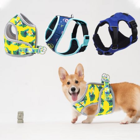 Padded Dog Harness with Brand Label.