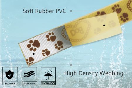 מגוון רחב של חומרים ביצועיים גבוהים לבחירת רצועות כלבים מ-PVC בדוגמה