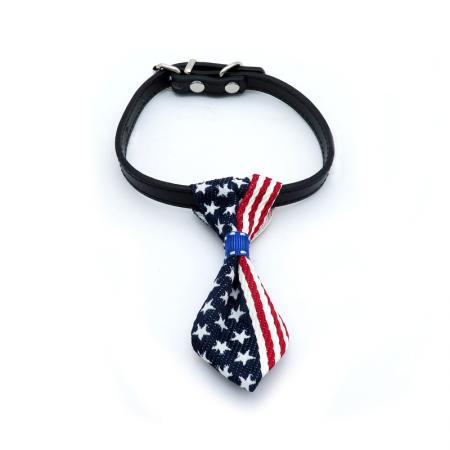 Pet Neck Tie with leather Collar.
