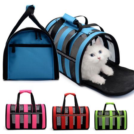 Bolsa transportadora para gatos.