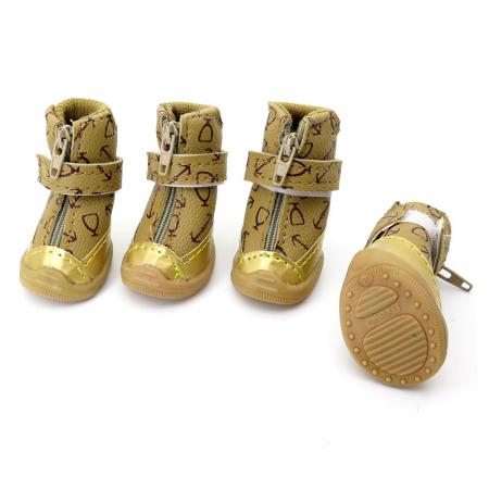 Giày đi bộ cho chó tùy chỉnh có khóa kéo.