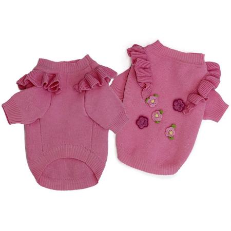 Suéter premium para cachorro com renda.