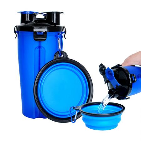 Garrafa de Água Portátil para Pets com Tigela.