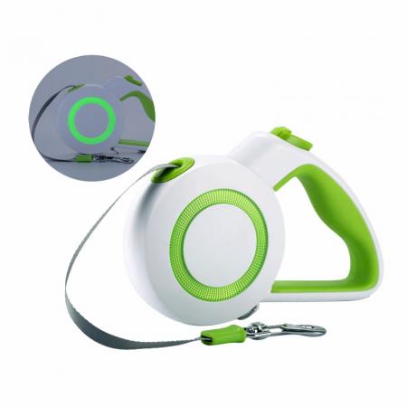 Guinzaglio retrattile luminoso a motivo.