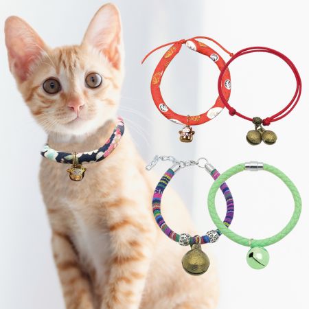 Großhandel für Seil-Katzenhalsband. - Großhandel für Seil-Katzenhalsband mit Glocke.