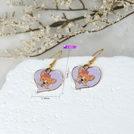 도매 저자극성 강아지 귀걸이.