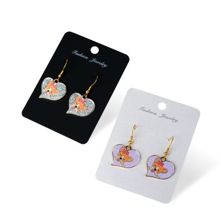 반짝이는 글리터 강아지 귀걸이 저렴하게.