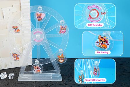 고품질 UV 인쇄 아크릴 대관람차 스탠디