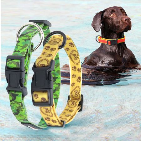 Waterproof Dog Collar With Metal Buckle Adjustable .
