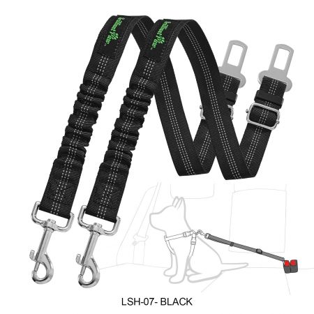 Dog Seat Belt In Black.